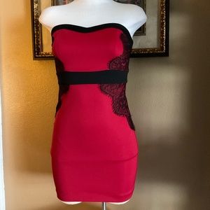 Women sexy Red Black Mini Dress Sleeveless Casual Dress Stretchable